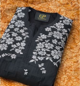 Midnight Bloom Kurti